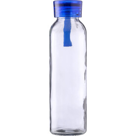 Trinkflasche | Glas | Farbiger Deckel | 500 ml – Hellblau bedrucken, Art.-Nr. 018999999_1014889