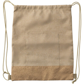 Turnbeutel Ansel | Korkboden | 6 l – Khaki bedrucken, Art.-Nr. 013999999_1015144