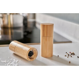 Salz- und Pfeffermühlen-Set Christine | Bambus | 2 St. – Braun bedrucken, Art.-Nr. 011999999_1097192