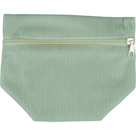 Kosmetiktasche aus Cord mit Reißverschluss Tia – pastellgrün bedrucken, Art.-Nr. 362999999_1349539