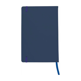 Notizbuch Eva | PU | A5 | Liniert – Blau bedrucken, Art.-Nr. 005999999_1411190