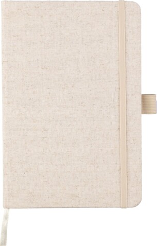 Hanf-Notizbuch A5 Barbara – Khaki bedrucken, Art.-Nr. 013999999_1421048