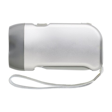 Solar-Taschenlampe Tristan – Silber bedrucken, Art.-Nr. 032999999_4532