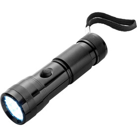Taschenlampe Romeo | Aluminium | 14 LED – Schwarz bedrucken, Art.-Nr. 001999999_4837
