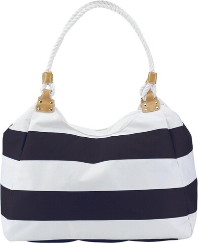Strandtasche Christopher | Polyester 300D | 20 l – Blau/Weiß bedrucken, Art.-Nr. 045999999_5568