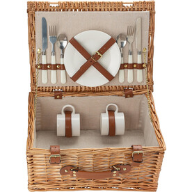 Picknickkorb Effie | Weide | 2 Personen – Braun bedrucken, Art.-Nr. 011999999_5794