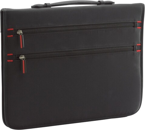 Portfolio Lianna | Polyester | A4 | Mit Taschenrechner – Schwarz bedrucken, Art.-Nr. 001999999_7215