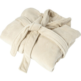 Bademantel Derek | Fleece – beige bedrucken, Art.-Nr. 357040999_7775