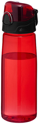 Capri 700 ml Tritan™ Sportflasche, transparent rot bedrucken, Art.-Nr. 10031302