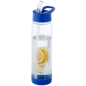 Tutti frutti 740 ml Tritan™ Sportflasche mit Infuser, transparent, blau bedrucken, Art.-Nr. 10031400 Tutti frutti 740 ml Tritan™ Sportflasche mit Infuser, transparent, blau bedrucken, Art.-Nr. 10031400
