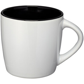 Aztec 340 ml Keramiktasse, weiss, schwarz bedrucken, Art.-Nr. 10047700