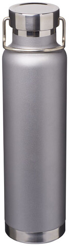 Thor 650 ml Kupfer-Vakuum Isoliersportflasche, grau bedrucken, Art.-Nr. 10048802