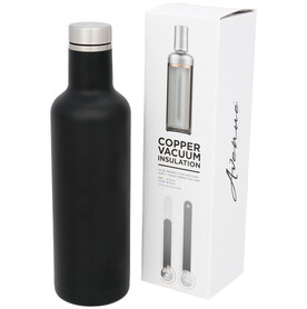 Pinto 750 ml Kupfer-Vakuum Isolierflasche, schwarz bedrucken, Art.-Nr. 10051700 Pinto 750 ml Kupfer-Vakuum Isolierflasche, schwarz bedrucken, Art.-Nr. 10051700