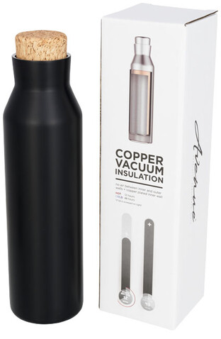 Norse 590 ml Kupfer-Vakuum Isolierflasche, schwarz bedrucken, Art.-Nr. 10053500