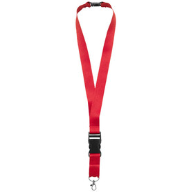 Yogi Lanyard mit Sicherheitsverschluss, rot bedrucken, Art.-Nr. 10213000 Yogi Lanyard mit Sicherheitsverschluss, rot bedrucken, Art.-Nr. 10213000
