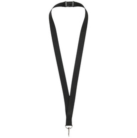 Lago Lanyard mit Sicherheitsverschluss, schwarz bedrucken, Art.-Nr. 10219300 Lago Lanyard mit Sicherheitsverschluss, schwarz bedrucken, Art.-Nr. 10219300