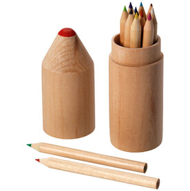 Bossy 12-teiliges Buntstiftset, natur bedrucken, Art.-Nr. 10602100 Bossy 12-teiliges Buntstiftset, natur bedrucken, Art.-Nr. 10602100