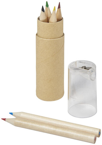Kram 6-teiliges Buntstiftset, transparent klar bedrucken, Art.-Nr. 10622001