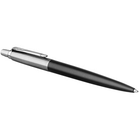 Parker Jotter Bond Street Kugelschreiber (blaue Mine), schwarz, silber bedrucken, Art.-Nr. 10683800