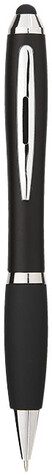 Nash Stylus Kugelschreiber farbig mit schwarzem Griff, schwarz bedrucken, Art.-Nr. 10690300