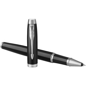 Parker IM Tintenroller (schwarze Mine), schwarz, chrom bedrucken, Art.-Nr. 10702300 Parker IM Tintenroller (schwarze Mine), schwarz, chrom bedrucken, Art.-Nr. 10702300