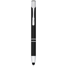 Moneta Kugelschreiber mit Metall Touchpen, schwarz bedrucken, Art.-Nr. 10729800