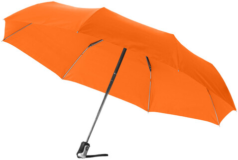 Alex 21,5&quot; Vollautomatik Kompaktregenschirm, orange bedrucken, Art.-Nr. 10901611