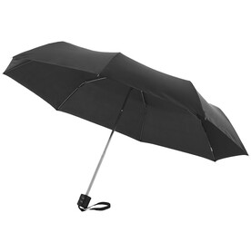 Ida 21,5&amp;quot; Kompaktregenschirm, schwarz bedrucken, Art.-Nr. 10905200