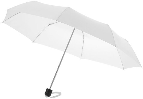 Ida 21,5&quot; Kompaktregenschirm, weiss bedrucken, Art.-Nr. 10905203