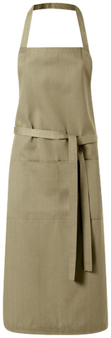 Viera 240 g/m² Schürze, khaki bedrucken, Art.-Nr. 11205305