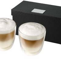 Boda 2er Medi Glas Set Transparent Mit Logo Bedrucken