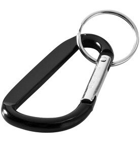 Timor Karabiner Schlüsselanhänger, schwarz bedrucken, Art.-Nr. 11808500