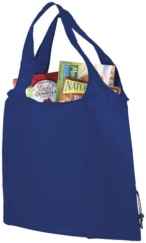Bungalow faltbare Polyester Tragetasche 7L, royalblau bedrucken, Art.-Nr. 12011907