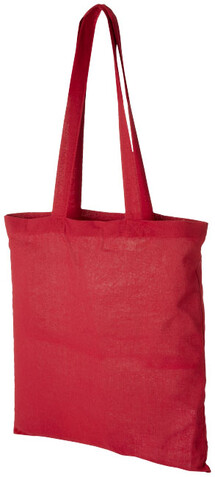 Madras 140 g/m² Baumwoll Tragetasche 7L, rot bedrucken, Art.-Nr. 12018105