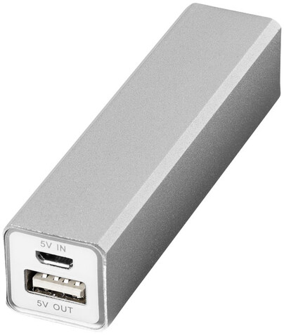 Volt 2200 mAh Powerbank, silber bedrucken, Art.-Nr. 12349202