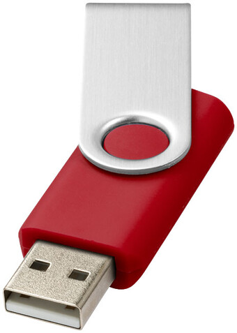 Rotate-Basic 2 GB USB-Stick, rot, silber bedrucken, Art.-Nr. 12350403
