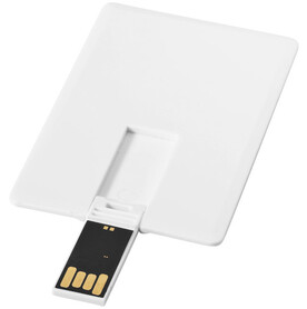 Slim 4 GB USB-Stick im Kreditkartenformat, weiss bedrucken, Art.-Nr. 12352100