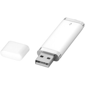 Flat 4 GB USB-Stick, weiss bedrucken, Art.-Nr. 12352501
