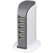Tower Desktop AC Adapter mit 5 USB-Anschlüssen bedrucken, Art.-Nr. 123728 Tower Desktop AC Adapter mit 5 USB-Anschlüssen bedrucken, Art.-Nr. 123728