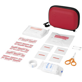 Healer 16-teiliges Erste-Hilfe-Set, rot, weiss bedrucken, Art.-Nr. 12601100