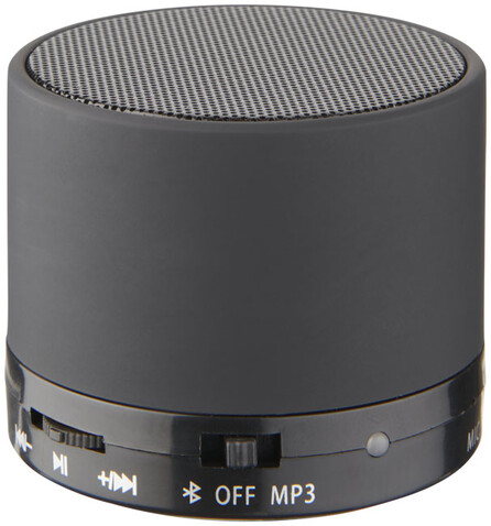 Duck Zylinder Bluetooth® Lautsprecher mit gummierter Oberfläche, schwarz bedrucken, Art.-Nr. 13495800
