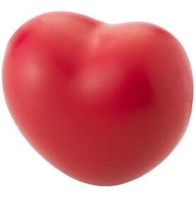 Herzförmiger Antistress Ball, rot bedrucken, Art.-Nr. 19544334