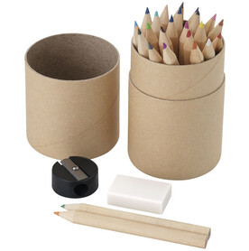 26 teiliges Buntstifteset, natur bedrucken, Art.-Nr. 19544405 26 teiliges Buntstifteset, natur bedrucken, Art.-Nr. 19544405