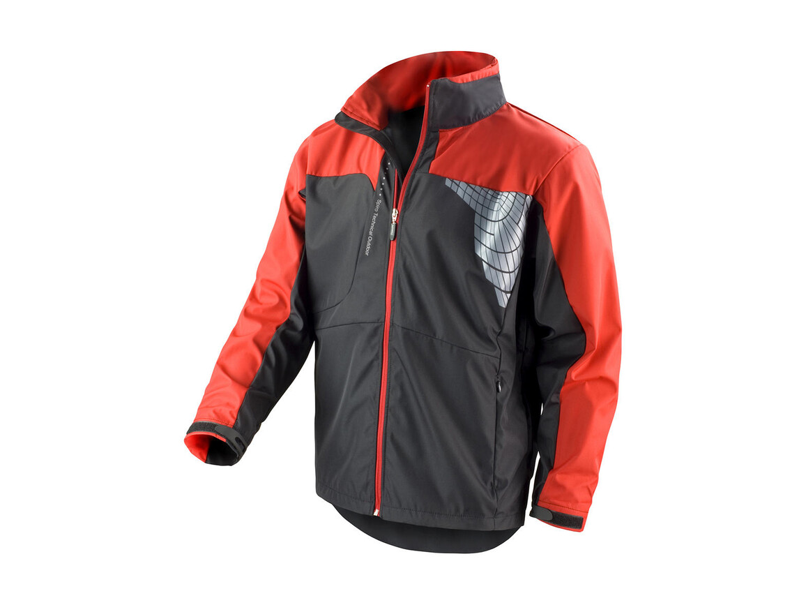 Result Men`s Team Soft Shell Jacket, Black/Red, 2XL bedrucken, Art.-Nr. 014331547