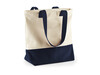 Bag Base Westcove Canvas Tote, Natural/French Navy, One Size bedrucken, Art.-Nr. 015290560
