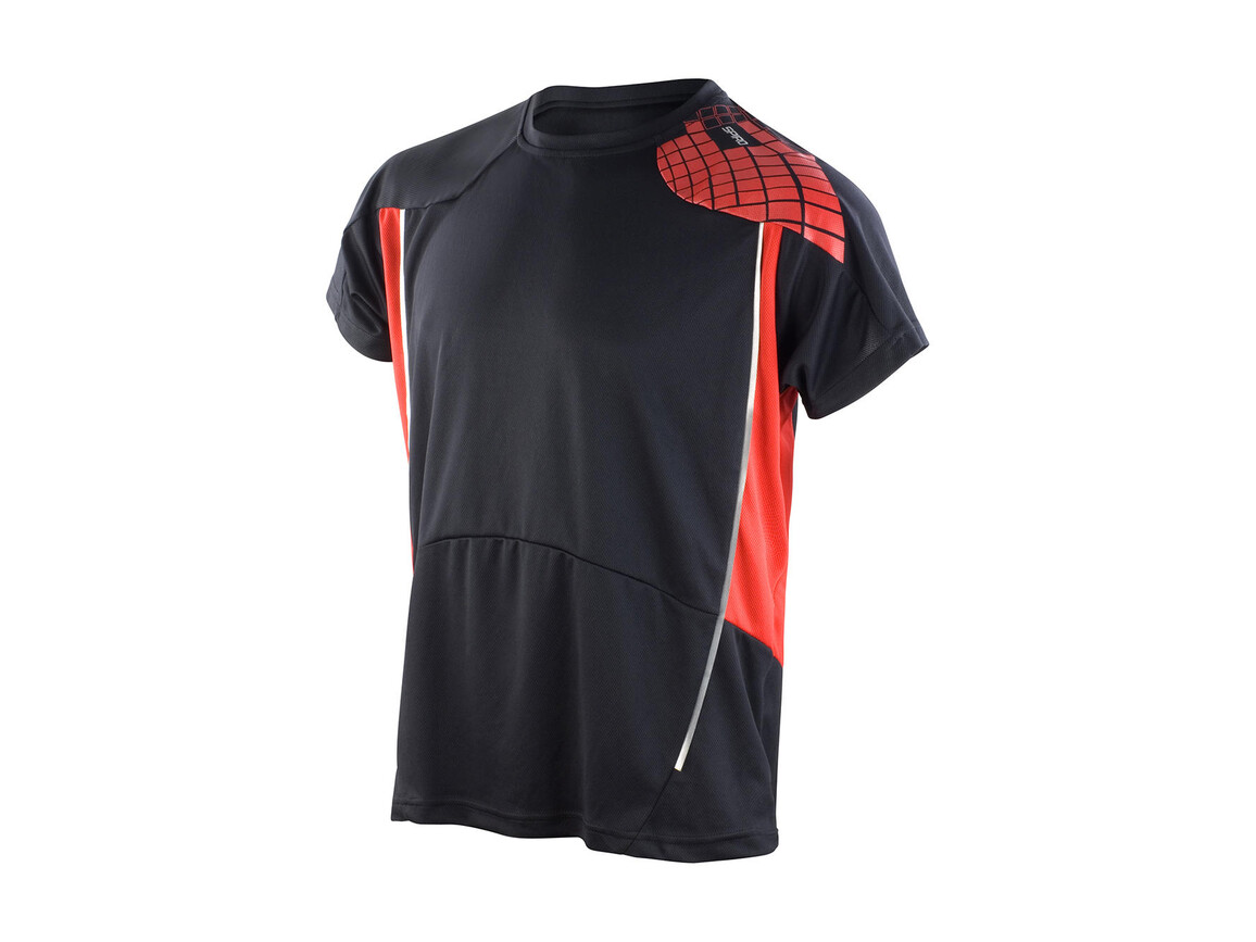 Result Men`s Training Shirt, Black/Red, M bedrucken, Art.-Nr. 016331544