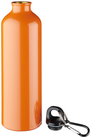 Oregon 770 ml Aluminium Trinkflasche mit Karabinerhaken, orange bedrucken, Art.-Nr. 10029707