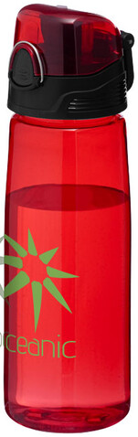 Capri 700 ml Tritan™ Sportflasche, transparent rot bedrucken, Art.-Nr. 10031302