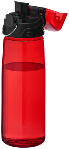 Capri 700 ml Tritan™ Sportflasche, transparent rot bedrucken, Art.-Nr. 10031302