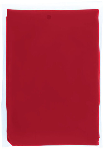 Ziva Einweg Regenponcho mit Hülle, rot bedrucken, Art.-Nr. 10042902